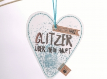 Good old friends Glitter Herz Glitzer GeschenkAnhänger